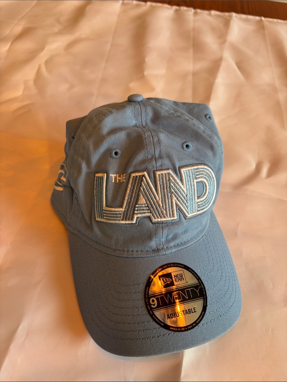 New Era Light Blue 'THE LAND' Embroidered Baseball Cap